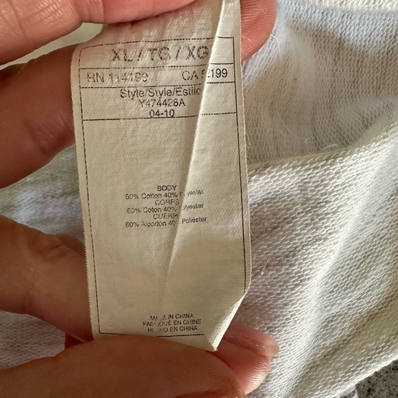 ROXY GRAY & WHITE STRIPED SLEEVELESS RACER BACK HOODIE SIZE XL - Picture 6 of 7